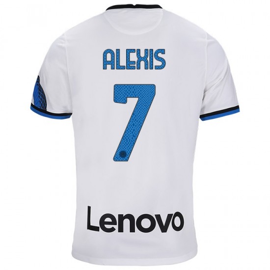 Camisola Inter de Milão Alexis Sanchez 7 Equipamento Segundo 2021-2022 Manga Curta